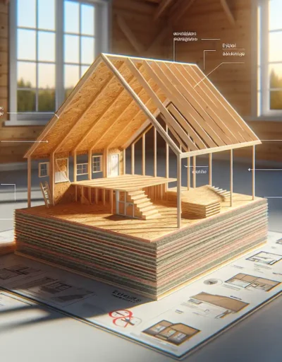Diagram illustrating key considerations for OSB attic floor thickness for the home.